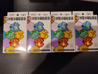 Pokemon Cards TCG Chinese 151 Puzzle Refrigerator Magnets Blind Box