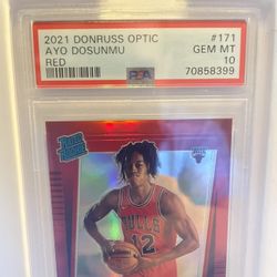 2021 Donruss Optic Red Ayo Dosunmu RC PSA 10