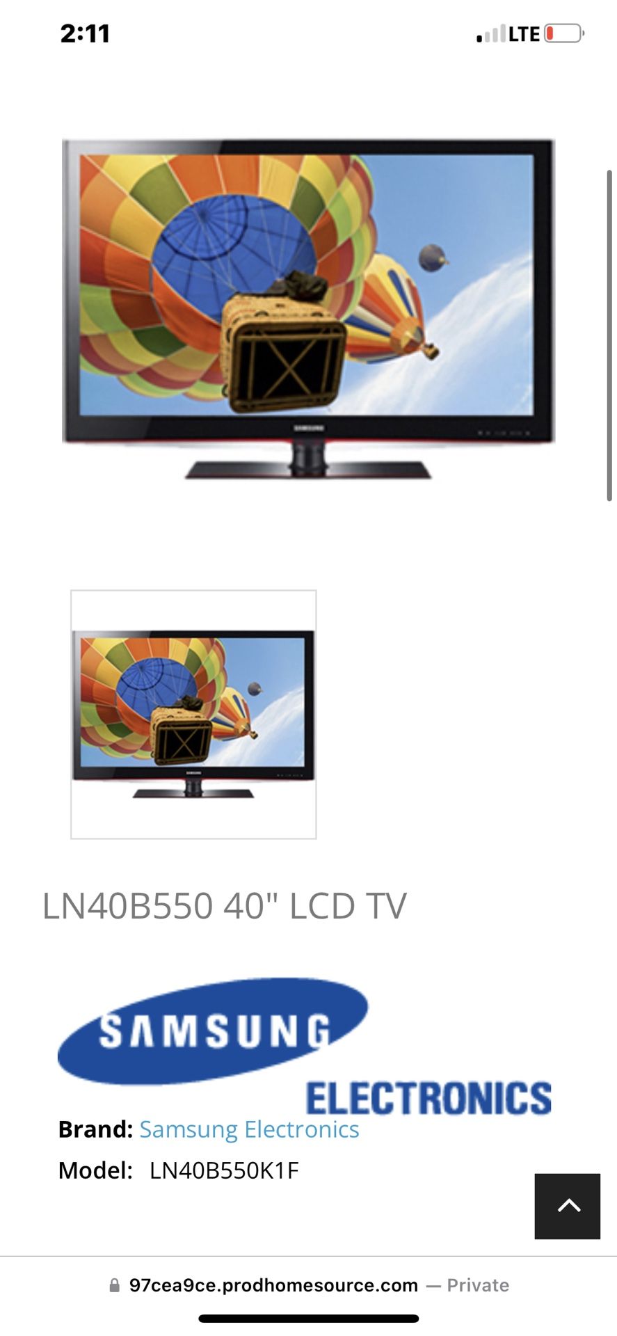 Samsung 40 Inch Tv For Sale TVs & Media players