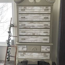 Queen Anne Highboy Dresser / Chest Of Drawers / Armoir Redesigned
