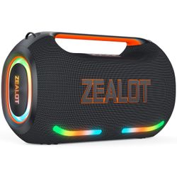 ZEALOT Upgrade 350W Max Loud Wireless Outdoor Bluetooth Speaker, OTG, Custom Sound APP, Dual Pairing, XBass, 48000mAh, Outdoor Waterproof Speaker for
