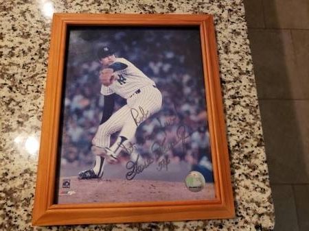 Autographed Goose Gossage framed picture smoke free pet free home