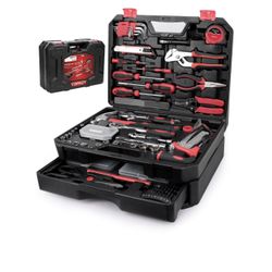 TOPHDY 325 Piece Home Tool Kit Home Repair Tool Set, Toolbox Storage Case with Drawer General Home/Auto Repair Tool kit