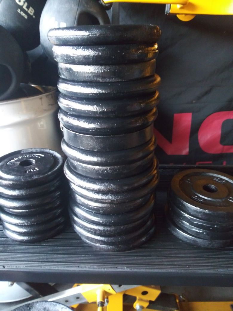 5lb 1inch Weights $5 each plate 45 available