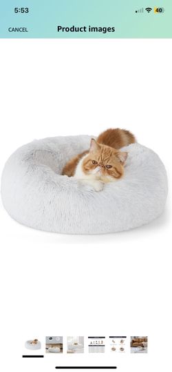 Cat Bed/ Donut Cat Bed Fluffy Faux Fur Plush