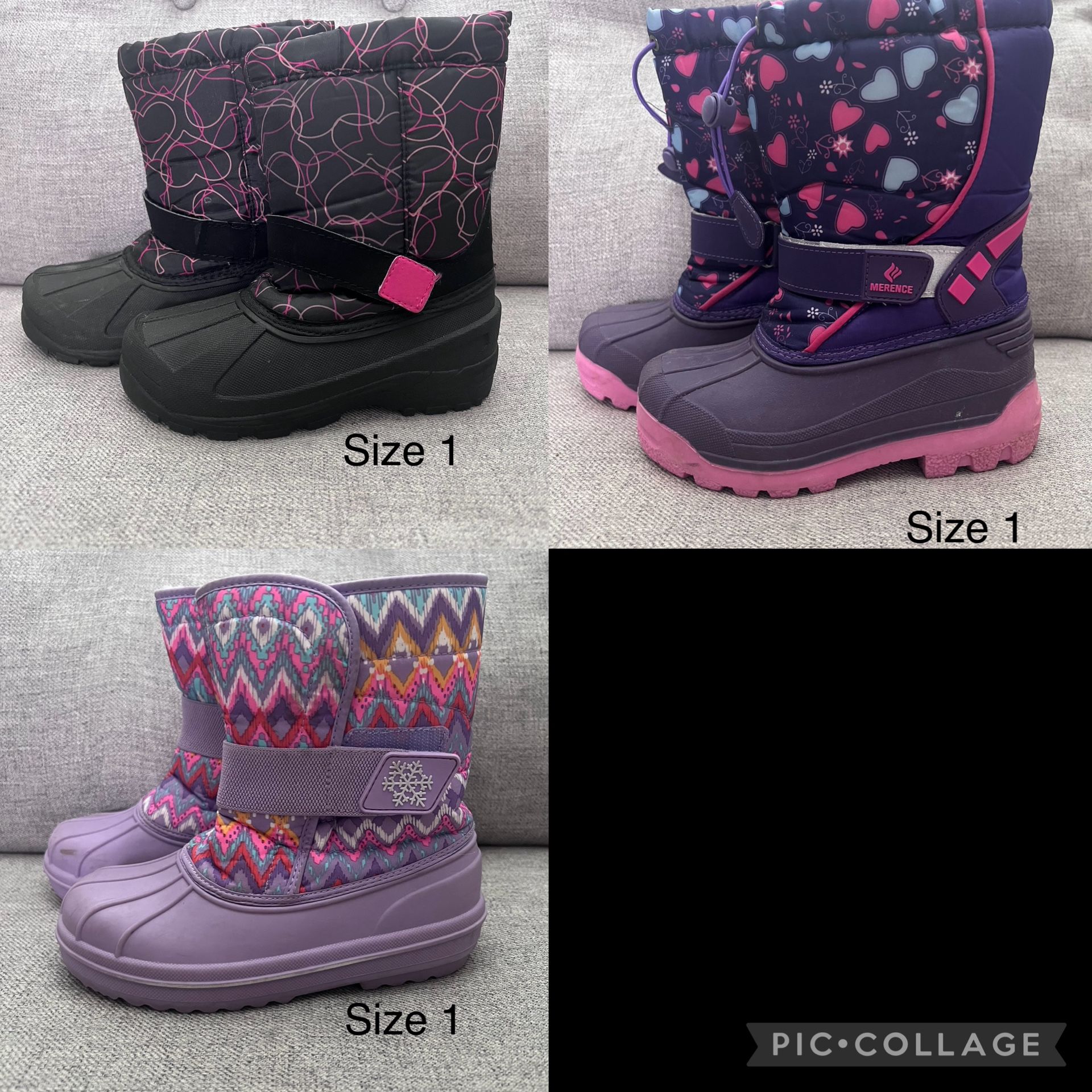 Girls Snow Boots Size 1y