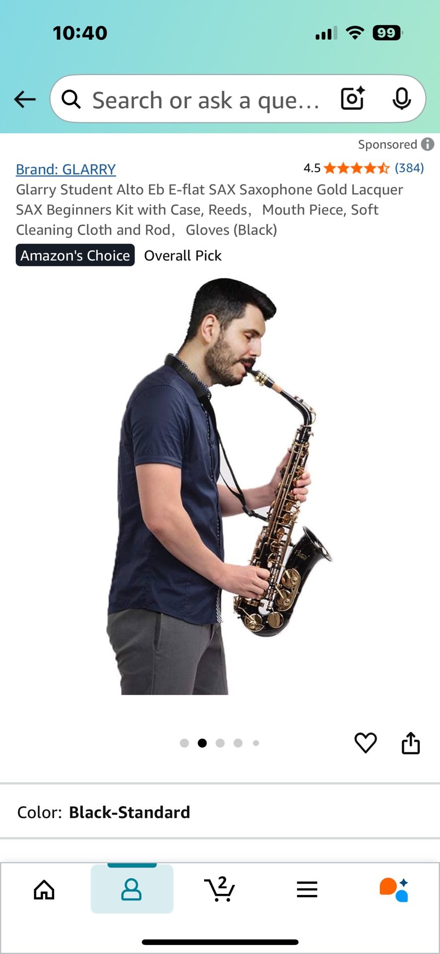 New Glarry Saxophone Alto Eb E Flat