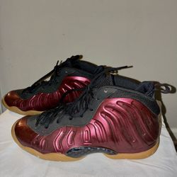 Nike Shoes Boys Youth Foamposite Maroon 