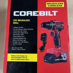 COREBILT 20V BRUSHLESS DRILL NEW IN BOX SELLING FOR $39 ‼️
