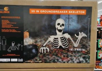 35-Inch Groundbreaker Skeleton Halloween Decoration