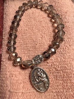 St Christopher  crystal bracelet