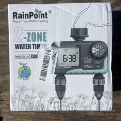 RAINPOINT Water Timer for Garden Hose - 2 Zone Sprinkler Timer