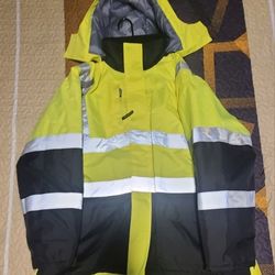 OccuNomix High Visibility Rain Jacket - Size XL