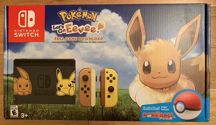 Nintendo Switch Pikachu & Eevee Edition with Pokemon: Let's Go Eevee bundle Sale in Kent, WA - OfferUp