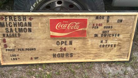 1970s/1980s Coca-Cola Changeable Letter Grocery/Diner Marquee Sign