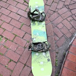 137cm Burton Snowboard With Bindings