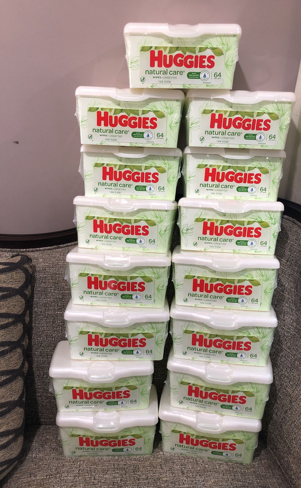 15 of Huggies wipes. Please see all the pictures and read the description