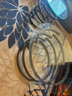 Glass coffee and side table