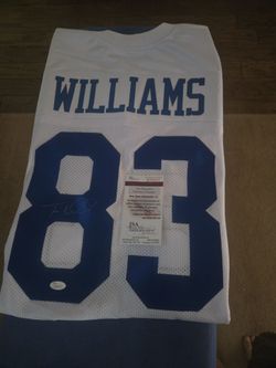 Williams #83 Signed Football Jersey JSA Authenticated