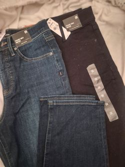 Blue&black straight ankle high rise jeans size 0