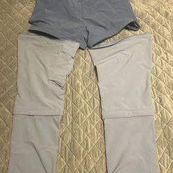 TNF women’s bridgeway zip off pants blue size 8