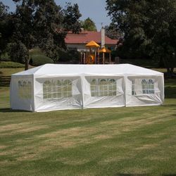 10x30 canopy tent white 8 walls