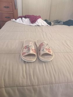 Womans Floral Design  Slip Ons