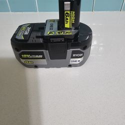 Ryobi 18V LITHIUM-ION 6AH Brand new Battery  This is the (6AH NOT THE 4AH)