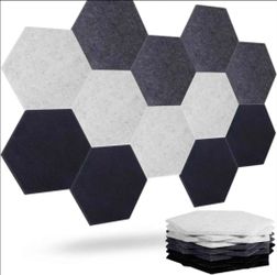 12 Pack Hexagon Soundproof Foam Wall Panels Set