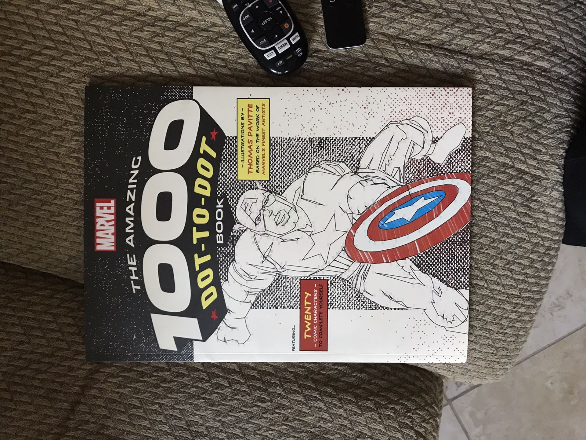 Marvel dot-to-dot book