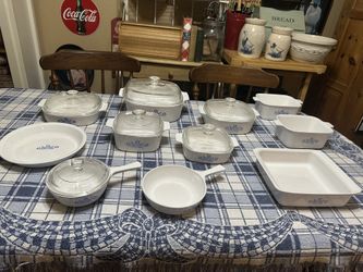 Corning Ware Blue Cornflower Cookware Set
