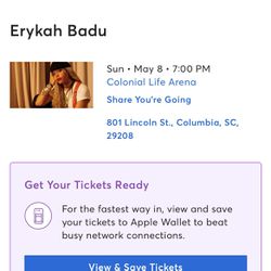 Erykah Badu Concert Tickets For Sale! Thumbnail