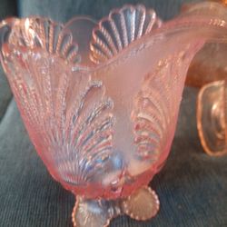 Pink Depression Glass.