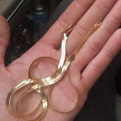 Gold Plated Herringbone Chain 