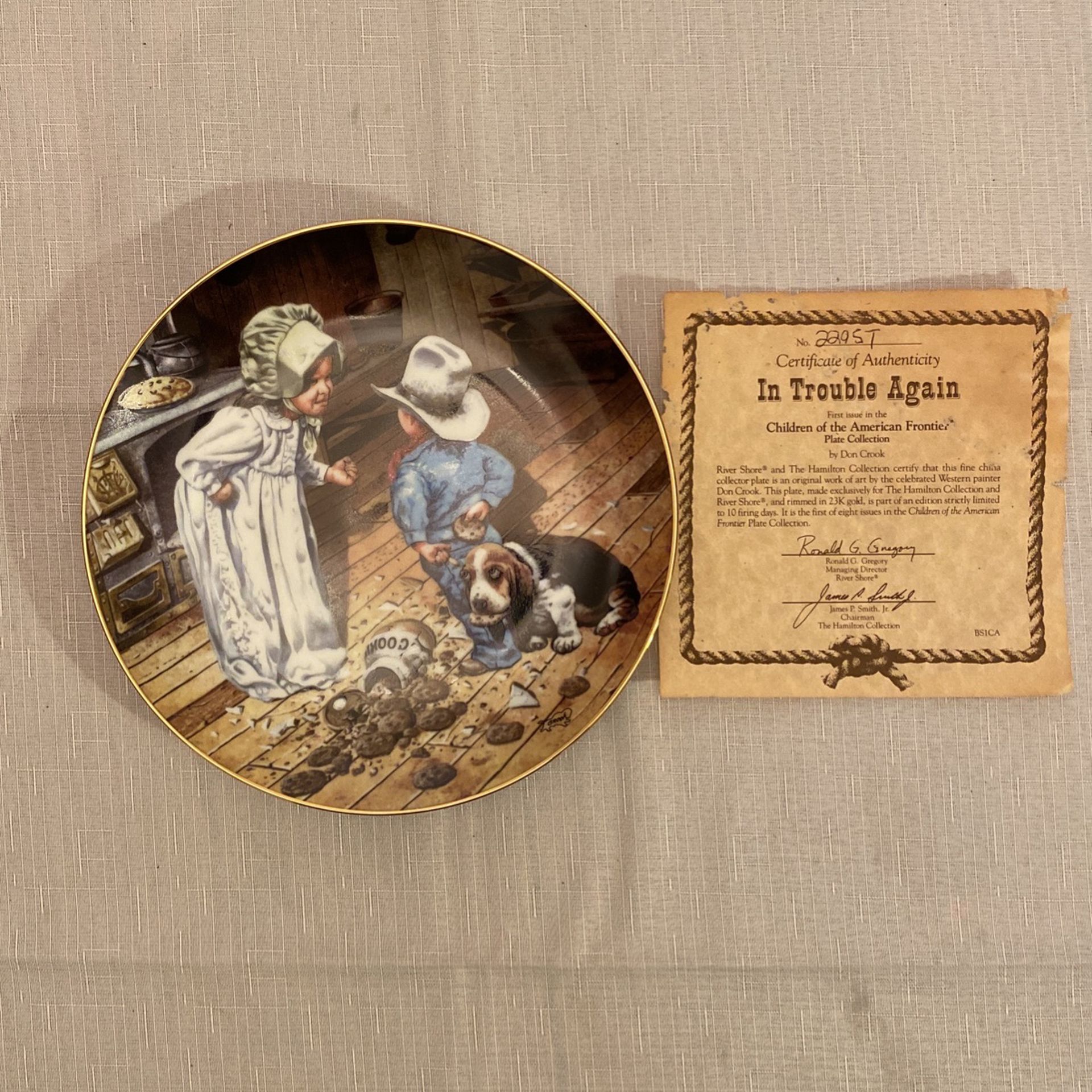 Children of the American frontier porcelain Collectors plate