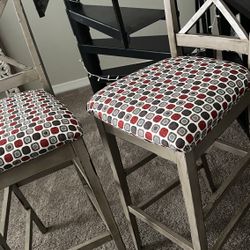 Bistro / Bar Stools, Tall, Retro Metro  2 Set