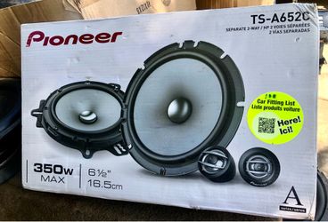PIONEER TS-A652C 6-1/2" 350W MAX 4-OHMS CAR AUDIO COMPONENT SPEAKER SYSTEM NEW