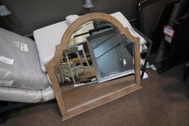 Arched Wood Frame Dresser Mirror