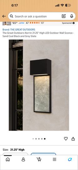 The Great Outdoors Norrin 21.25" High LED Outdoor Wall Sconce
