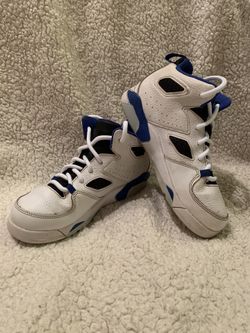 Air Jordan sz 2-1/2 Youth-royal blue/black/white