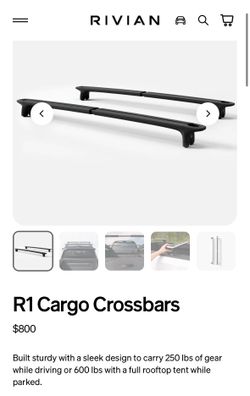 Rivian R1 Cargo Transport Crossbars Dark