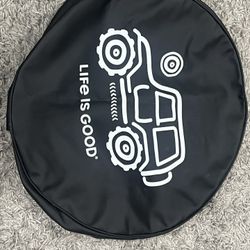 Life Is Good Jeep Wrangler Spare Tire Cover