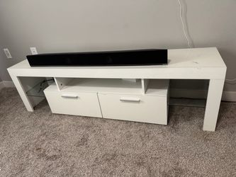 White tv stand