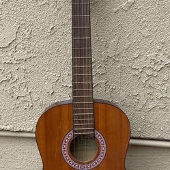 Carlo Robelli Wooden Acoustic Guitar And Stand 