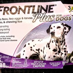 Frontline Plus Flea & Tick Spot Treatment for Large Dogs, 45-88 lbs, 3 Months


