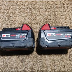Milwaukee M18 Batteries (XC 5.0 and 3.0)