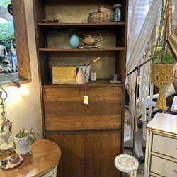 MCM Wood Gold Brass Handle Shelf SP1CAB