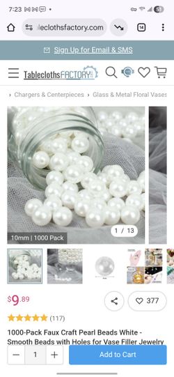 10mm 8,000 Loose Pearl White Beads Wedding Shower Quince
