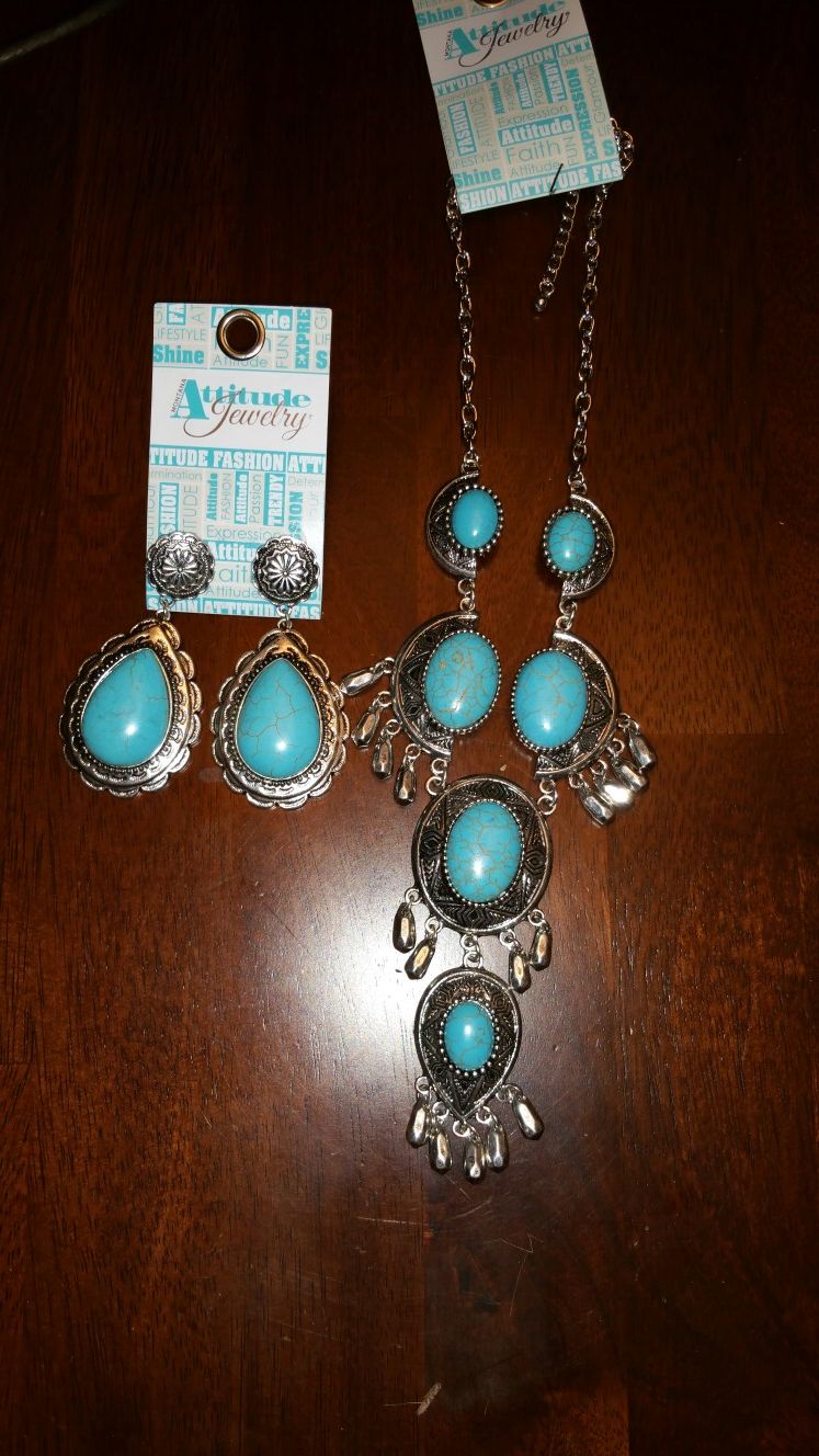 New turquoise jewelry set