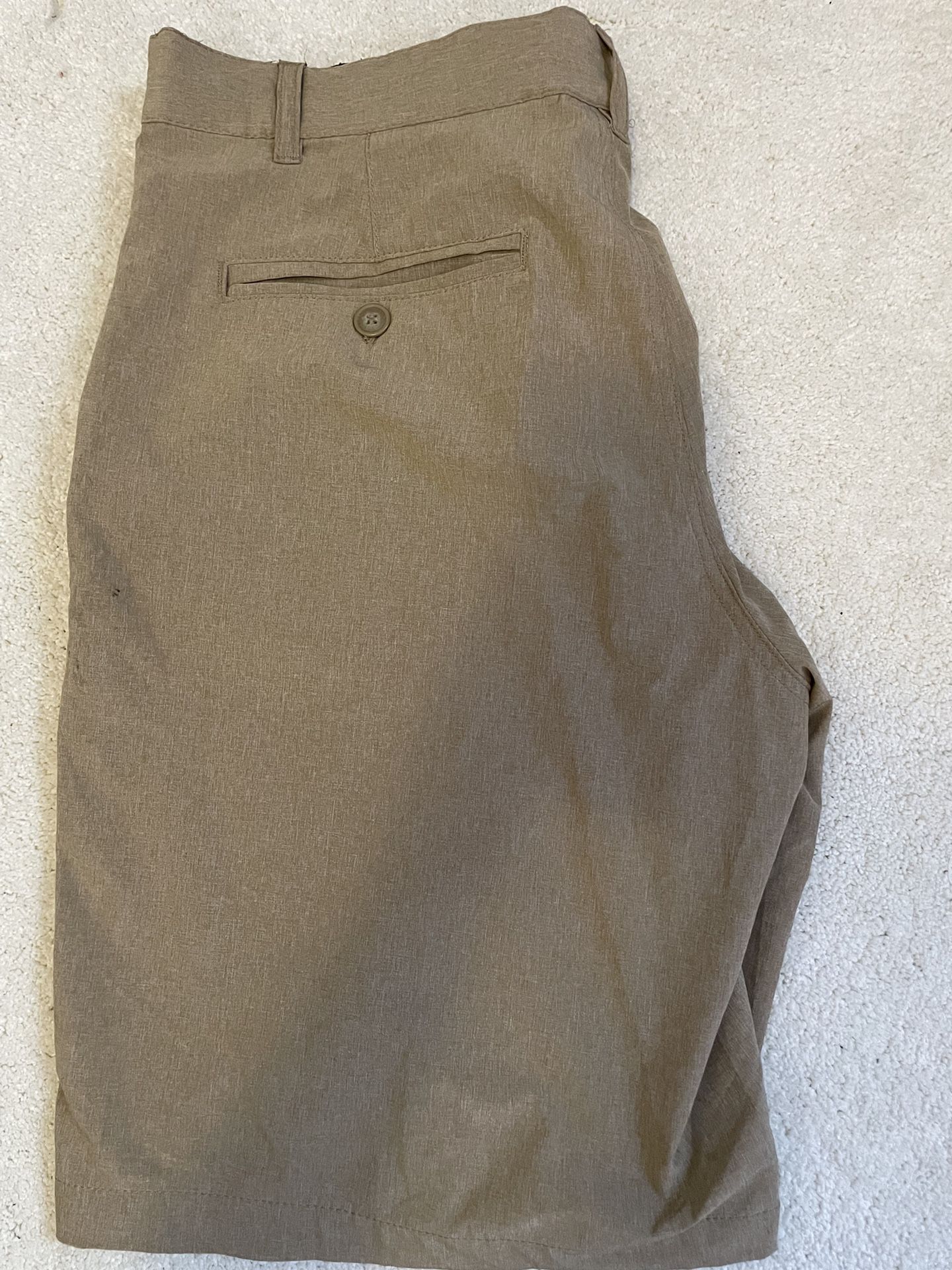 Waterproof Khaki Golf Shorts- 36 Waist